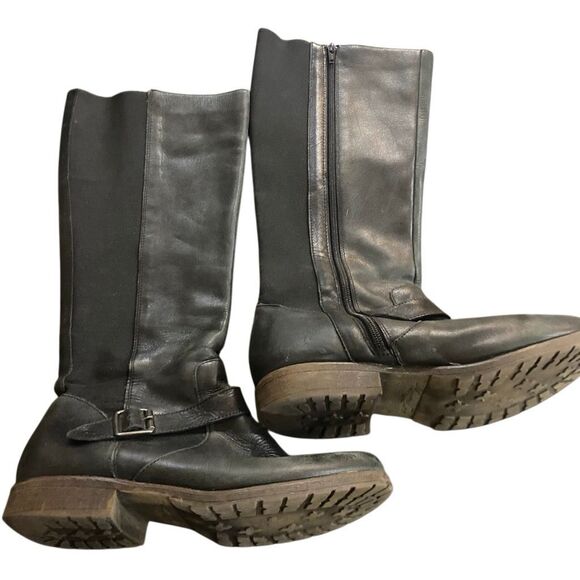 Kenneth Cole riding boots leather upper size 8 1/2 black - Picture 2 of 10